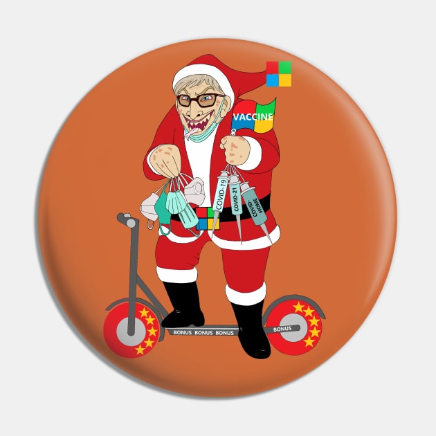 Satana Claus - Santa Clovid Pin by CristianoMarzio