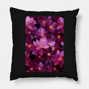 Beautiful Violet Red Burgundy Flowers, for all those who love nature #105 Pillow