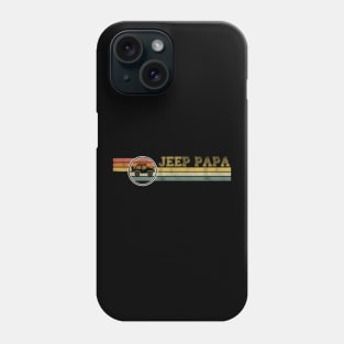 Jeep Papa Jeep Dad Vintage Jeep Retro Jeep Sunset Jeep Jeeps Lover Jeep men Phone Case