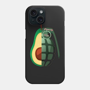 Two halves. Half avocado, half hand grenade. Not to the war. Avocado versus hand grenade. Phone Case