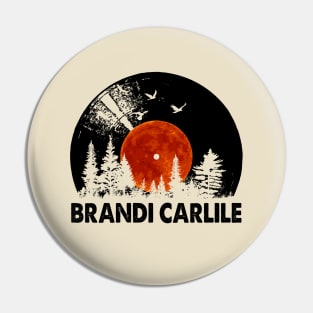 Brandi Name Record Music Forest Gift Pin