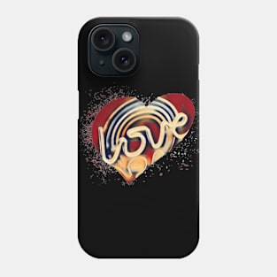 Valentine's day love heart art design Phone Case