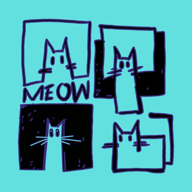 cubist cats by Handan