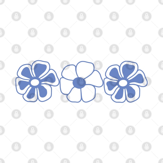 Cute Blue Flower Design by juliahealydesign