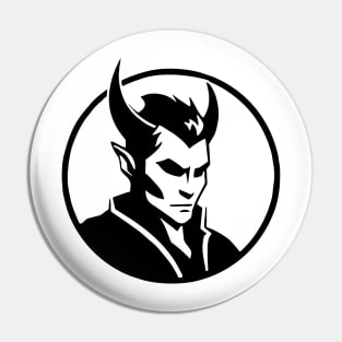 Minimalist Vector Tiefling Noble Pin