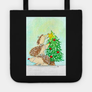 Hedgehog Merry Christmas Tote