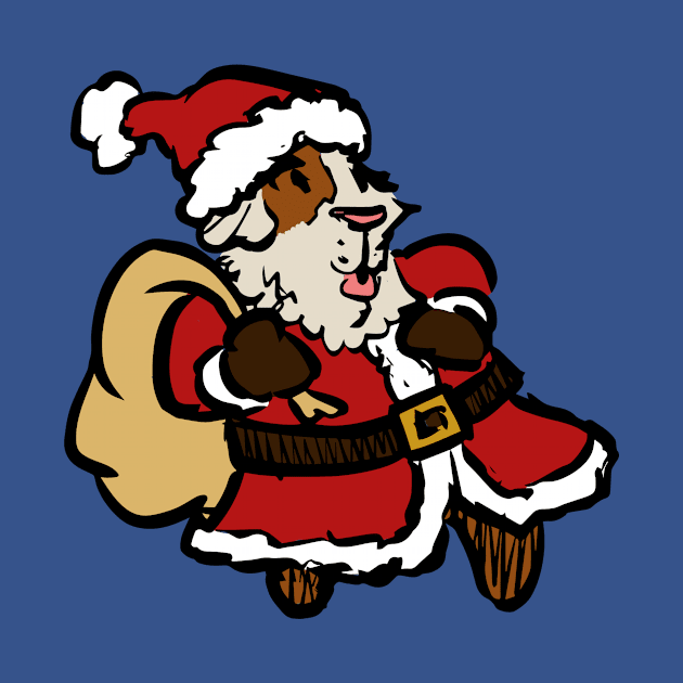 Santa Guinea Pig by GuineaPigArt