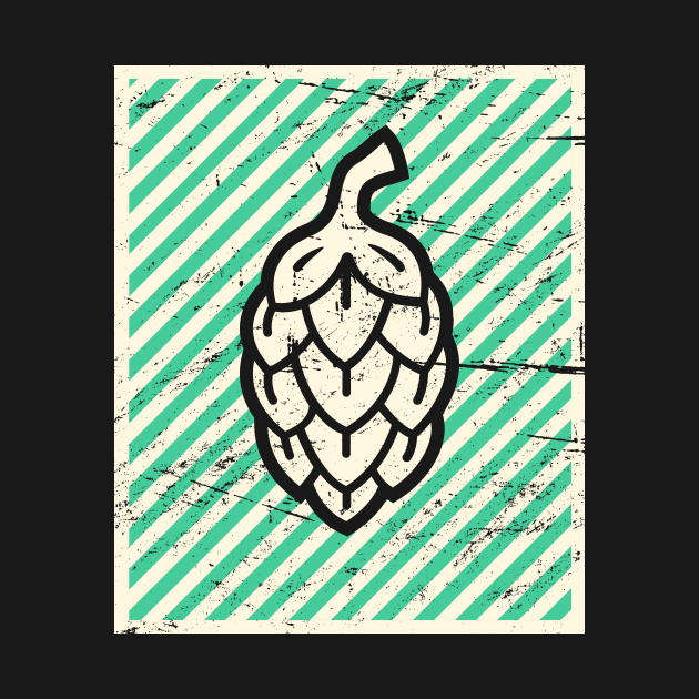 Vintage Craft Beer Hops Poster by MeatMan