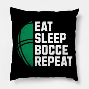 Bocce Ball - Eat Sleep Bocce Repeat Funny Bocceball Game Pillow