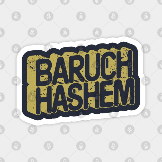 Baruch Hashem 3D Magnet by Thank HaShem