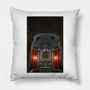 St Paul's Cathedral. Altar Area. Mdina, Malta Pillow