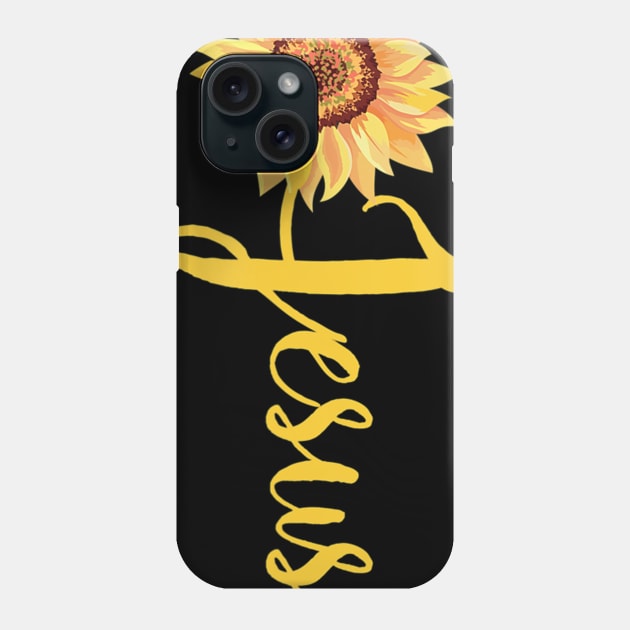 Jesus Sunflower Design Christian Gift Phone Case by HaroldKeller
