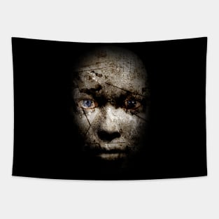 Scary human face Tapestry