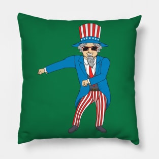 Flossing uncle sam 4th of july desing Pillow