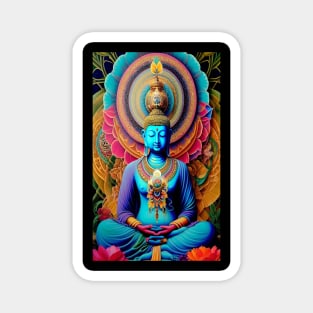 Very Cool Image of a Colorful and Dreamy Buddha Magnet