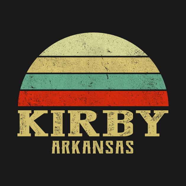 Kirby Arkansas Vintage Retro Sunset by Curry G
