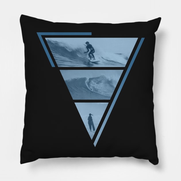 Surfing Pillow by oberkorngraphic