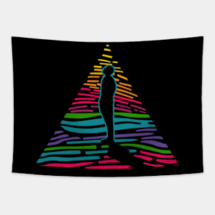 ABSTRACT COLOR TRIANGLE Tapestry