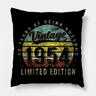 70 Year Old Vintage 1954 Limited Edition 70th Birthday Pillow