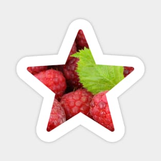 Raspberry Fruit Star Magnet