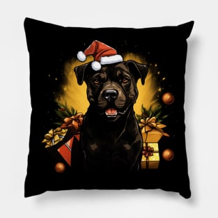 Christmas pitbull Pillow