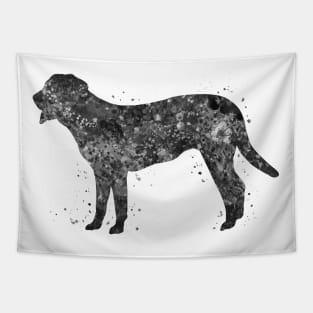 swiss mountain dog black and white art Tapestry