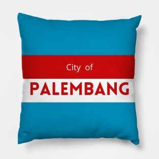 The City of Palembang in Indonesia Flag Pillow