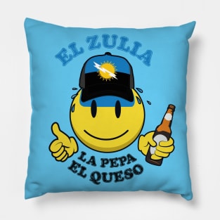 Happy face say El zulia la pepa del Queso! Pillow