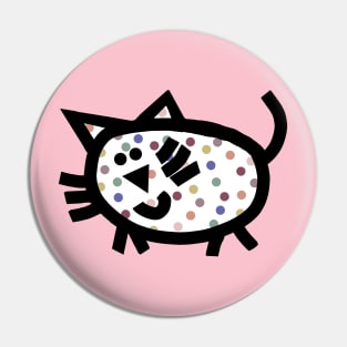 A Spotty Chubby Cat Pin