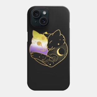 Nonbinary Celestial Cat Heart Phone Case