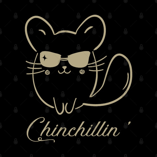 Chinchilla Portraits Chic Pet Couture, Stylish Statement Tee Collection by Merle Huisman