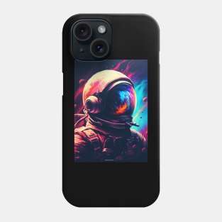 Neon Astronaut Space Galaxy Phone Case