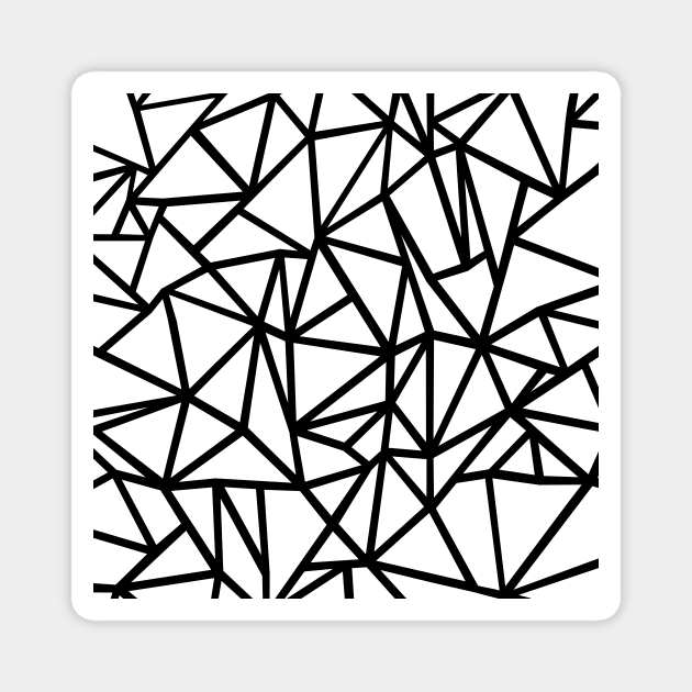 Abstract Outline Thick White Magnet by ProjectM