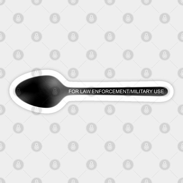 Assault Spoon Funny Sticker Teepublic