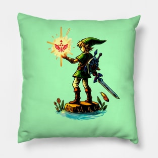 Timeless Gaming Adventure: Whimsical Art Prints Featuring Classic Games for Nostalgic Gamers! Pillow