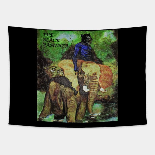 The Black Panther - Adventure in the Kongo (Unique Art) Tapestry by The Black Panther