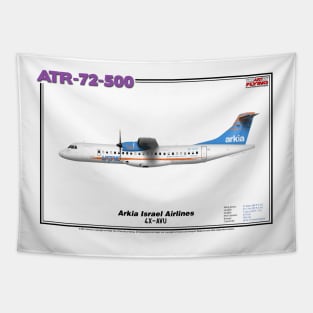 Avions de Transport Régional 72-500 - Arkia Israel Airlines (Art Print) Tapestry