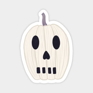 Spooky Pumpkin Skull Magnet