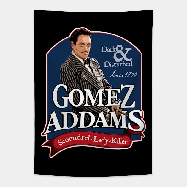 Gomez Addams (design 1 of 2) non-distressed Tapestry by woodsman