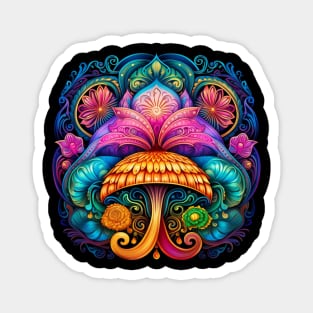 Mandala Mushroom Magnet