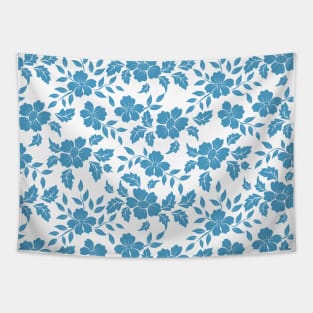 Blue Spring Flower Tapestry