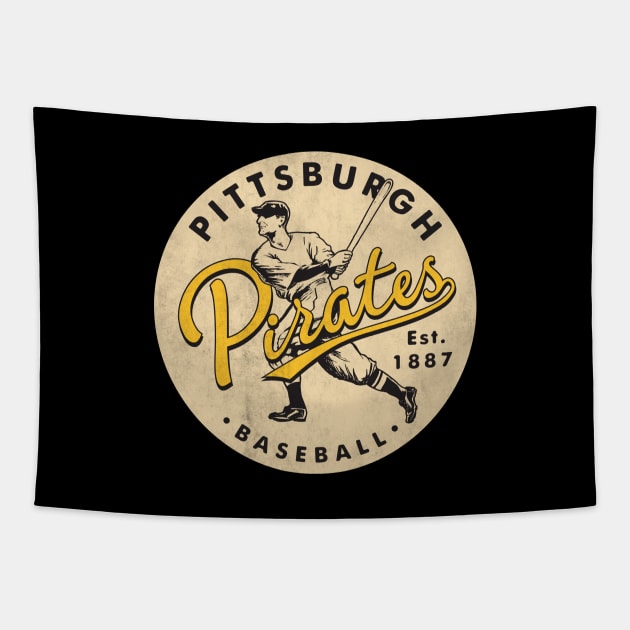 Retro Pittsburgh Pirates 1 by Buck Tee Tapestry by Buck Tee