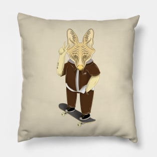 skateboarder maned wolf Pillow