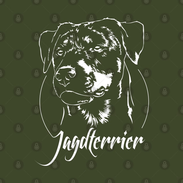 Funny Proud Jagdterrier hunting dog portrait by wilsigns