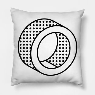 3D Ben Day Dot Isometric Letter O Pillow