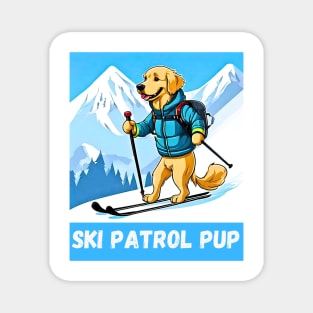 Ski Patrol Pup Magnet