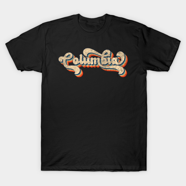 Discover Columbia South Carolina Retro vintage 70s Rainbow - Columbia South Carolina - T-Shirt