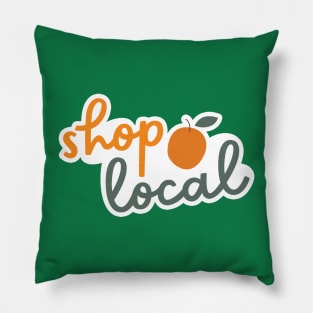 Shop Local - Orange Pillow