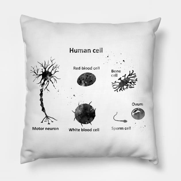 Human cell Pillow by erzebeth