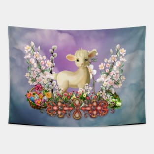 Wonderful easter design with easter eggs Tapestry